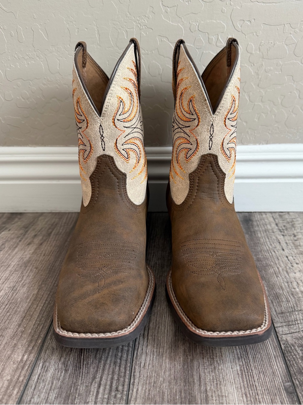 Ariat Kids Storm Western Boot, Brown - Picture 11 of 13